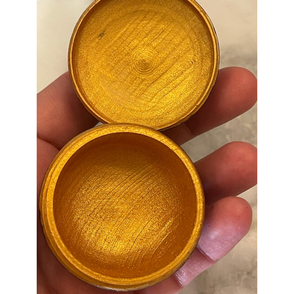 Vintage Russian Hand-Painted Wooden Box Signed Timoshenko V Floral Firebird 2” - Picture 6 of 9